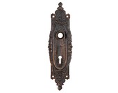 Antique Architectural Salvage Cast Bronze Doorknob Backplate