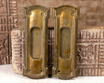 Set Of 4 Antique Pocket Door Pull Handles Etsy