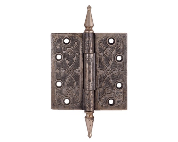 Antique Ornate Cast Iron Steeple Finial Door Hinge Hardware