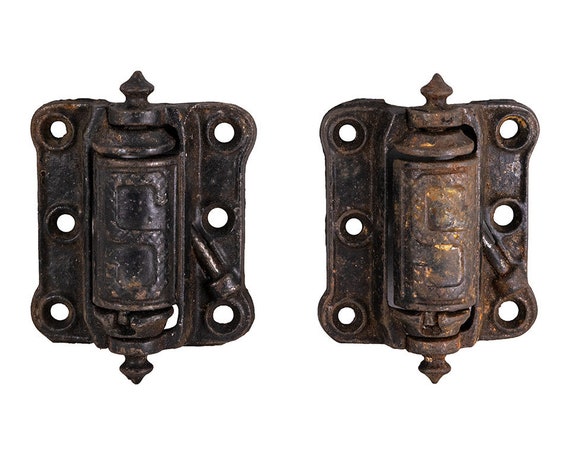 Pair Of Stover Mfg Co Cast Iron Spring Loaded Screen Door Etsy