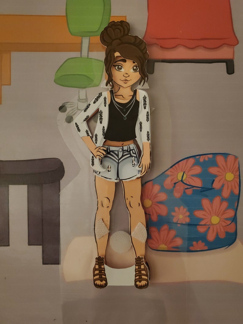 Handmade Paper Doll Kourtney Etsy