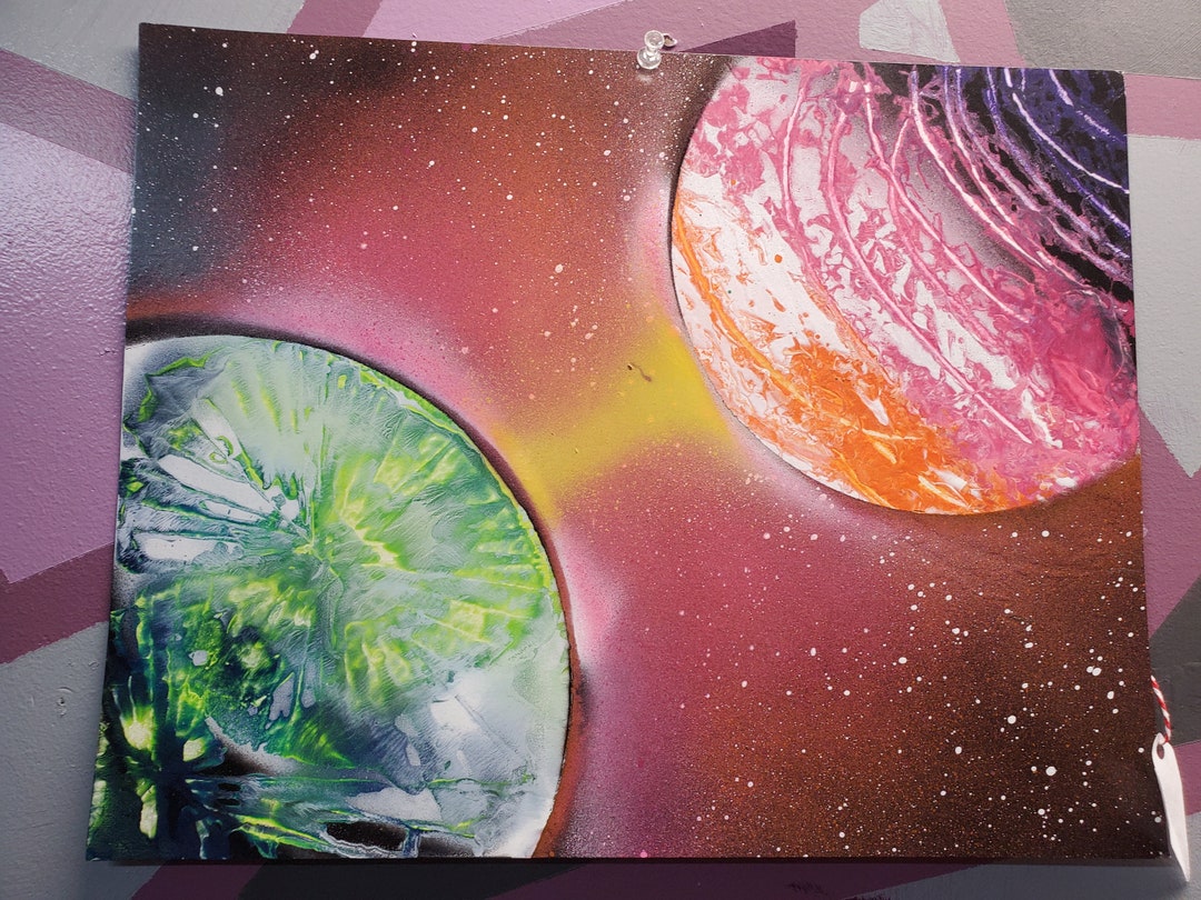 Galaxy Spray Painting Etsy