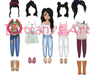 Handmade Paper Doll Kambri- Brittany's Doll Collection