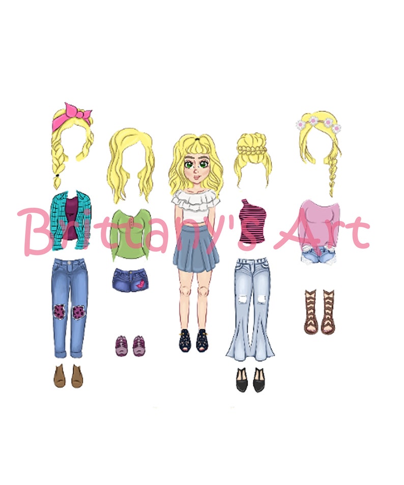 Handmade Paper Doll Etsy
