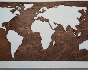 Wooden World Map 3d wall decor hanging decoration