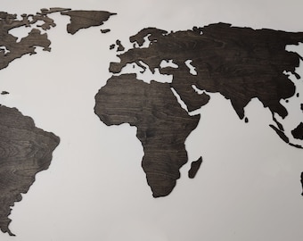 Wooden World Map 3d wall decor hanging decoration