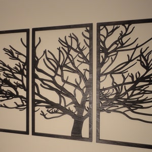 3 Panel Holz Wandkunst - Schöne Wohnzimmer Dekor