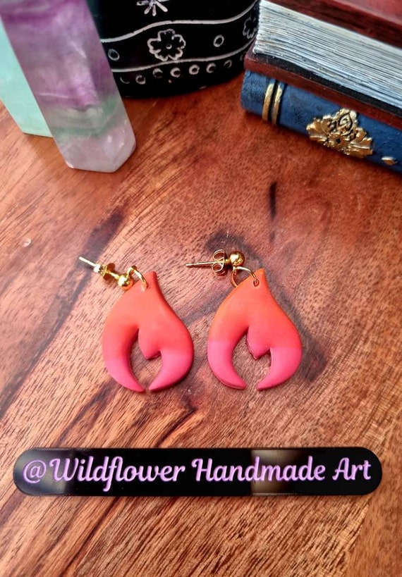Ombre clay earrings deals