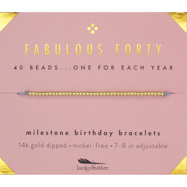 Milestone Birthday Bracelet - Fabulous Forty