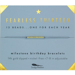 Milestone Birthday Bracelet - Fearless Thirteen