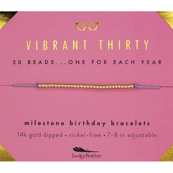 Milestone Birthday Bracelet - Vibrant Thirty