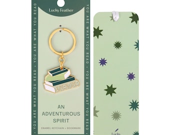 Book Lover Enamel Keychain – Bookish Charm for Readers "