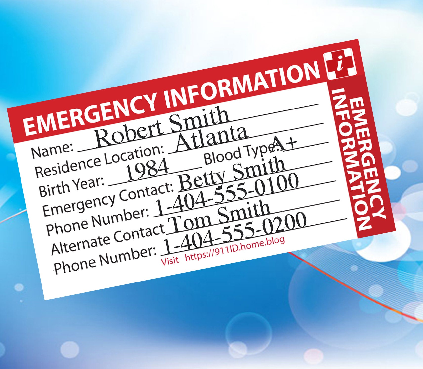 Emergency ID Wallet Card Emergency Contacts Critical Etsy Canada Emergency ID Wallet Card Emergency Contacts Critical Etsy Canada