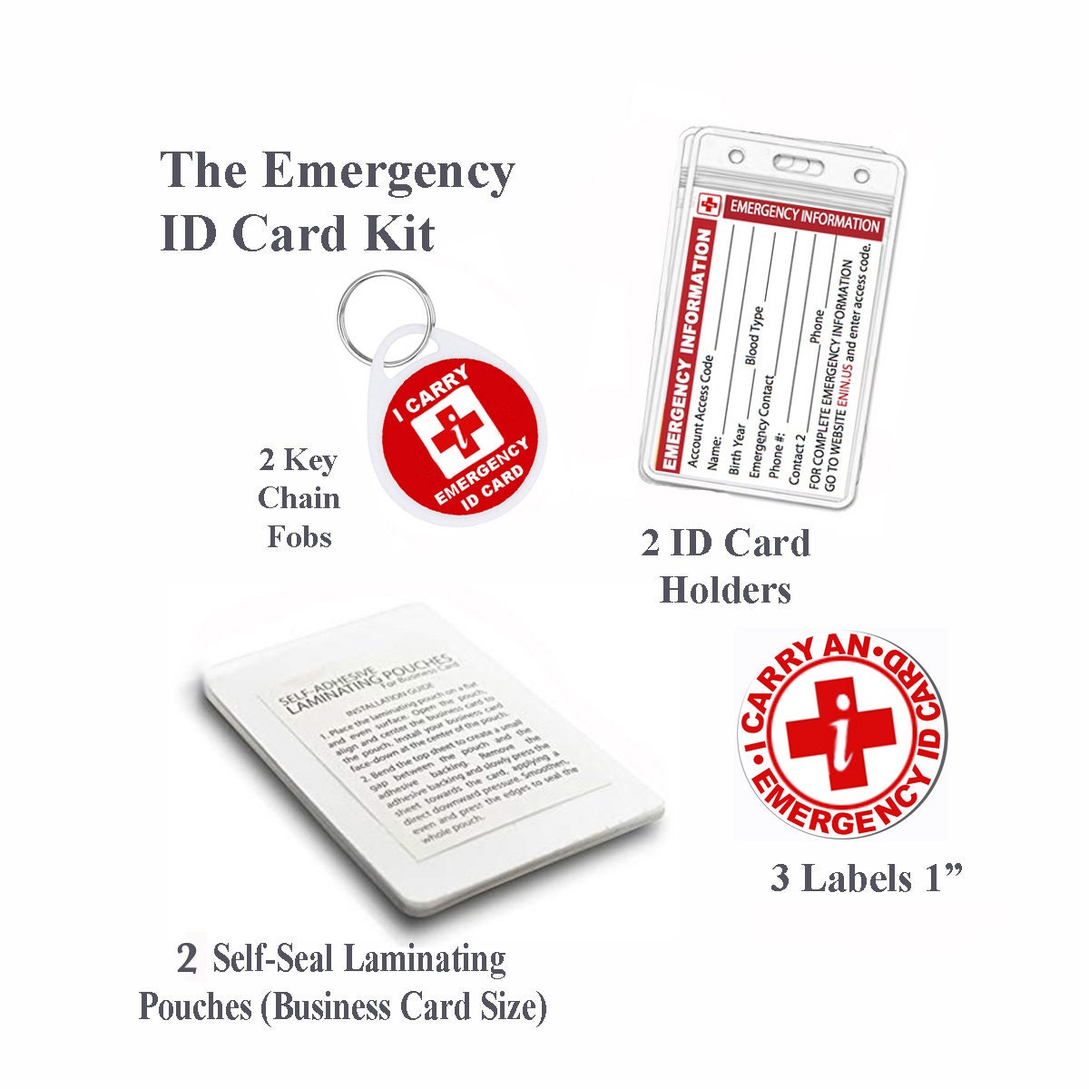 Emergency ID Card Kit does Not Include A Card Etsy