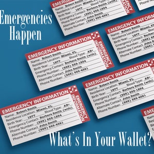 Emergency ID Wallet Card • Emergency Contacts, Critical Medical Information (download, fill-out & print)