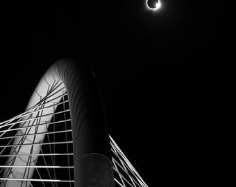 A Diamond For Margaret - the 2024 total solar eclipse over the Margaret Hunt Hill Bridge in Dallas