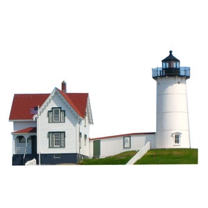 Paper lighthouse model, paper model house, Nubble Light