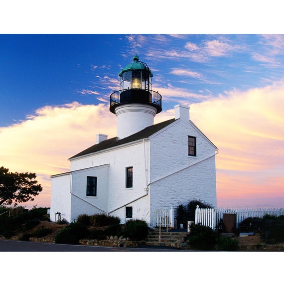 Lighthouse Model Lighthouse Paper Old Point Loma Lighthouse Etsy