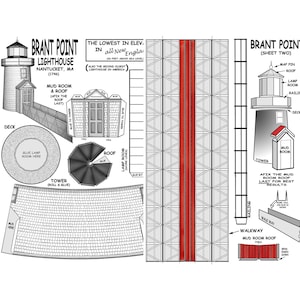 Paper lighthouse model, Brant Point