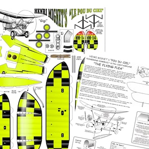 Fly Model Paper Airplane 3d Paper Model Kit, Flying Flea - Etsy