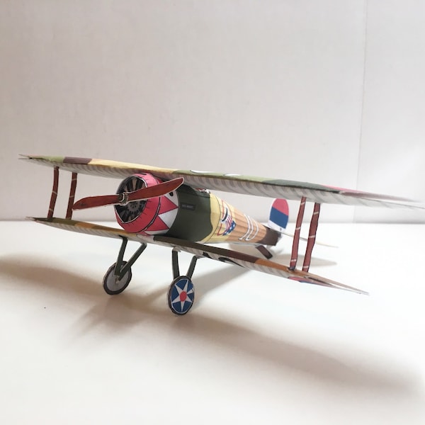 Plane 3d paper model kit, Nieuport 28