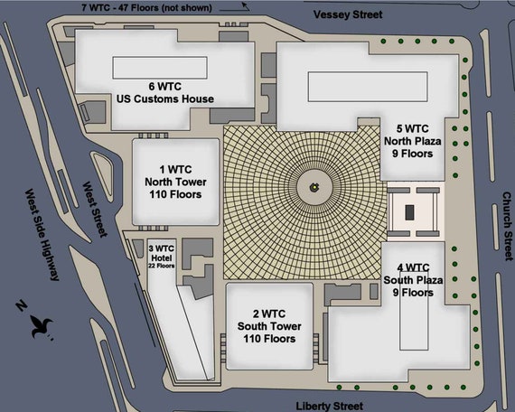 Architecture model, World Trade Center model, paper model