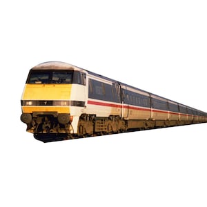 Train paper model, paper model car, intercity