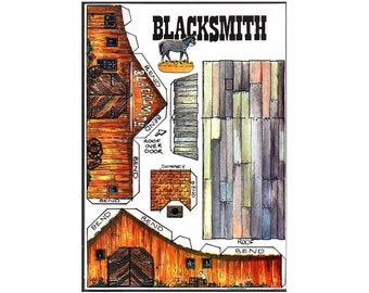 Paper house model Blacksmith