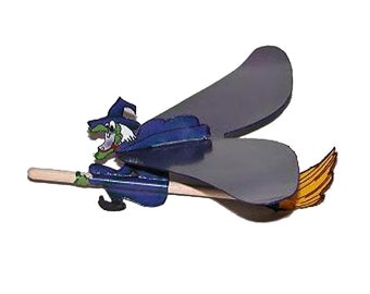 Halloween witch paper model