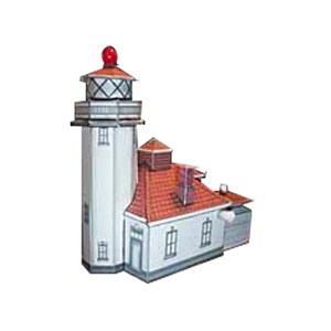 Lighthouse paper model, Alki Point