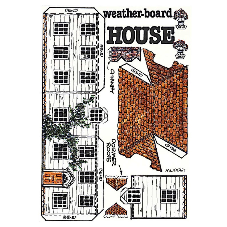 Paper house model weather board house