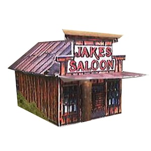 Paper model house, papercraft house, Jake&#39;s Saloon