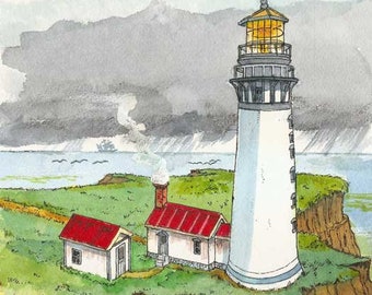 Paper lighthouse model, Destruction Island