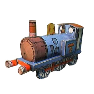 Paper model car, train model