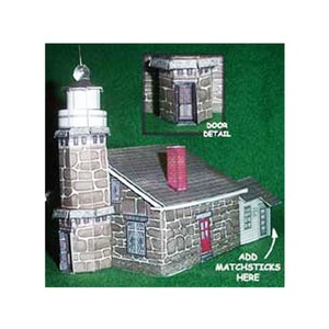 Lighthouse paper model, Stonington Lighthouse