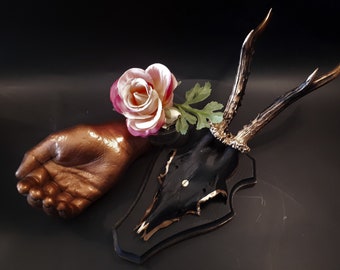 Painted deer skull | Etsy