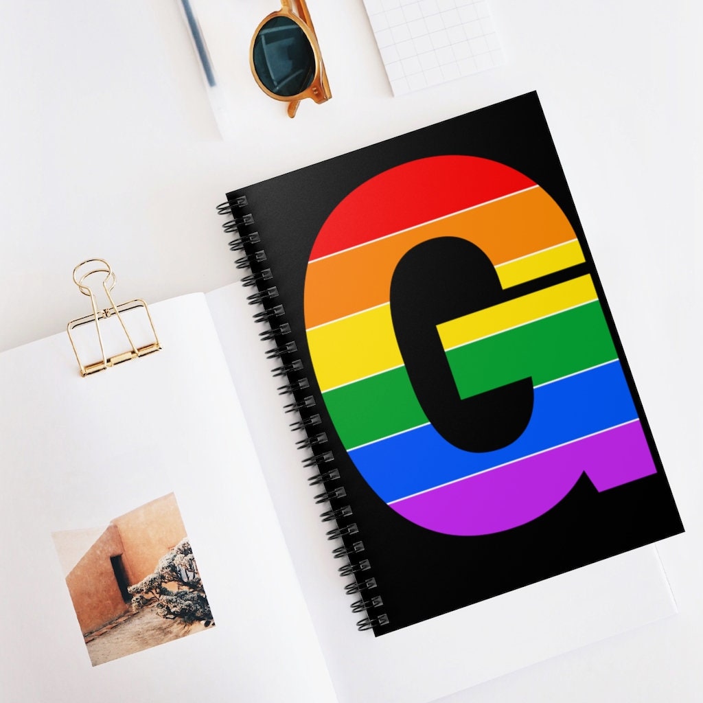 Gay Spiral Notebook Queer Pride LGBTQIA Ruled Journal Etsy