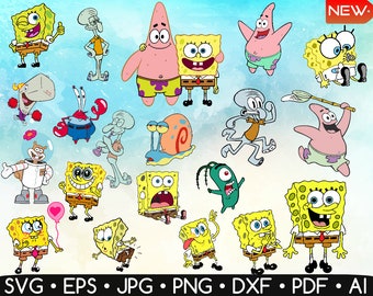 Download Spongebob svg | Etsy