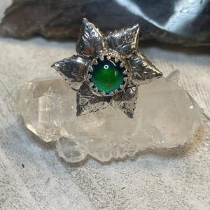 Flower leaf mood ring size 7