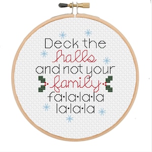 Deck the Halls - Cross Stitch Ornament Pattern *PDF Digital Download*
