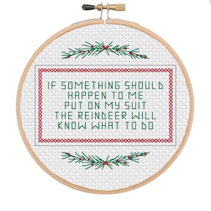 The Santa Clause Card - Cross Stitch Ornament Pattern *PDF Digital Download*