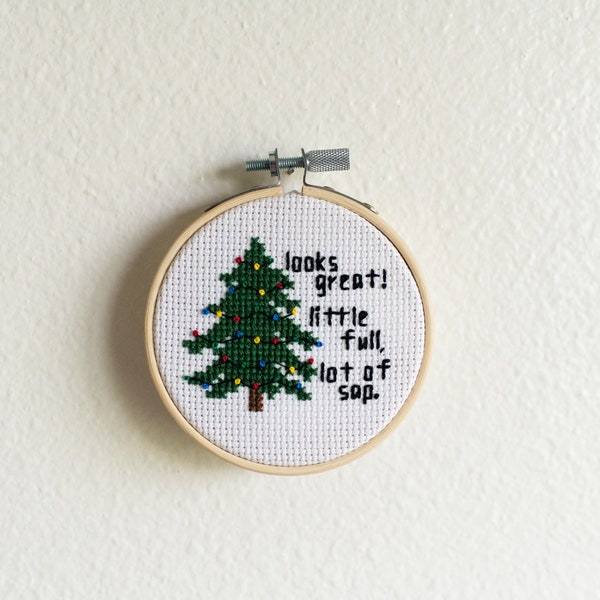 Little Full, Lot of Sap - Cross Stitch Ornament Pattern *PDF Digital Download*