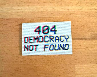 404 Democracy Not Found Sticker