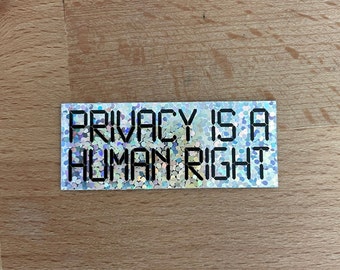 Privacy is a human right 2.0 sticker