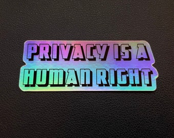 Privacy is a human right sticker