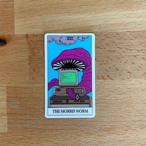 Adesivo de carta de tarô Morris Worm