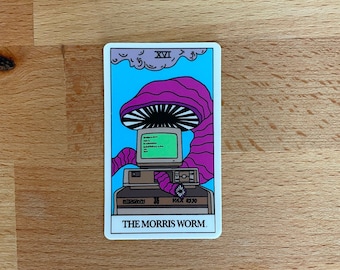The Morris Worm Tarot Card Sticker
