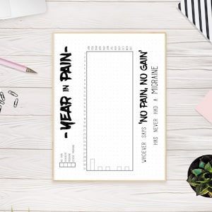 Bullet Journal Headache Pain Tracker