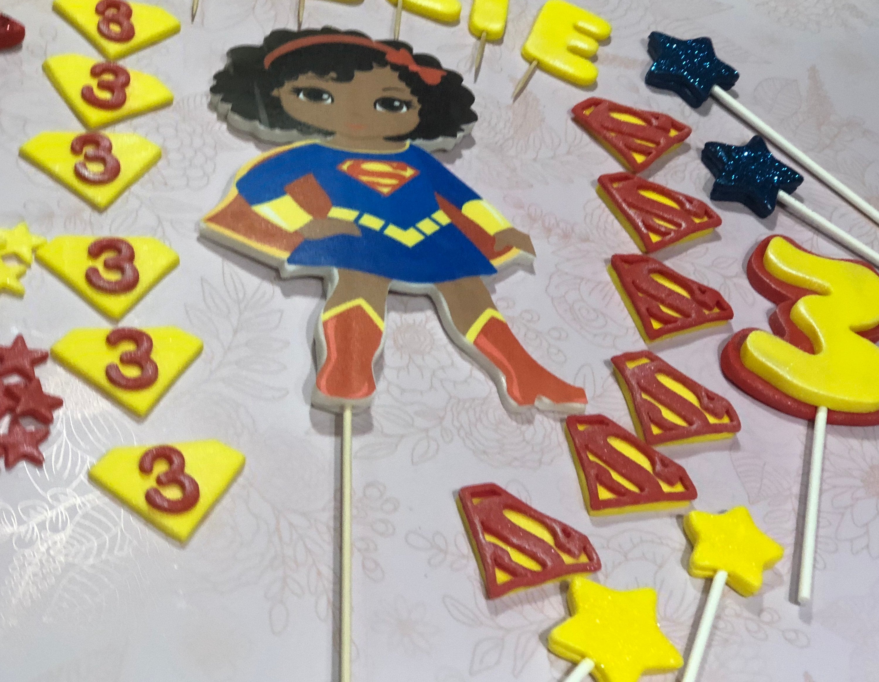 Super Girl Cake Topper Etsy