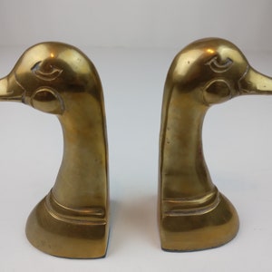 Brass Duck Head Paperweight or Bookend -  Canada